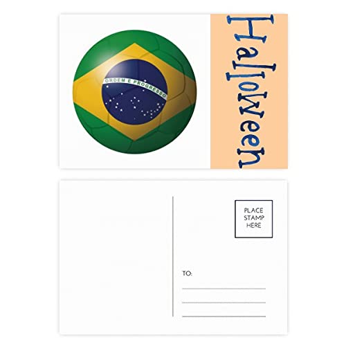 Carte postale football et Brésil pour invitations de fête et Halloween - 20 pcs