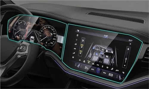 Verre trempé pour navigation GPS Touareg évitez les rayures sur l'écran de bord (Lot de 2)