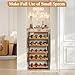 LUMAMU 20 Bottle Wine Rack Freestanding Floor with Wood Top,Wobble-Free 5 Tier Wine Display Storage Stand Shelf,Stackable Modular Wine Bottle Holder Rack for Kitchen,Cellar,Living Room