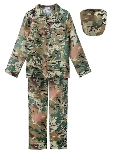 ReliBeauty Soldier Costume Army Camouflage Uniform, 140 - Thumbnail 3
