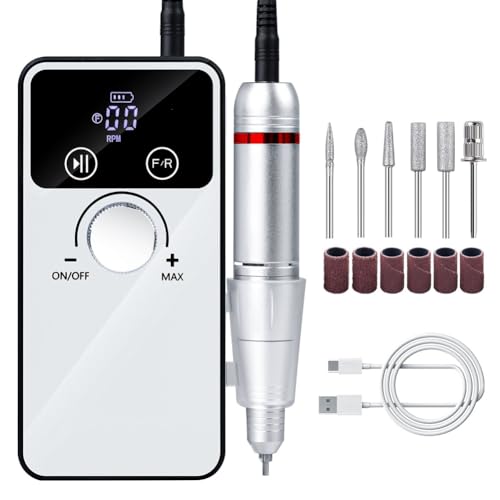 Benssey Taladro Eléctrico Portátil para Uñas V5, Amoladora de Uñas Profesional, Estilo Bolígrafo, Máquina Pulidora de Uñas Recargable, Máquina para Decoración de Uñas