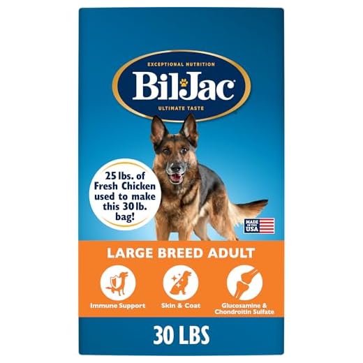 Bil-Jac Large Breed Adult Dry Dog Food, Fresh Chicken Recipe, 30 lb Bag