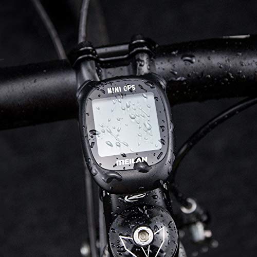 MEILAN M3 Mini GPS Bike Computer Wireless Cycling Computer Bicycle Speedometer and Odometer Waterproof Cycle Computer Bicycle Computer for Road Bicycle MTB Bicycle Black