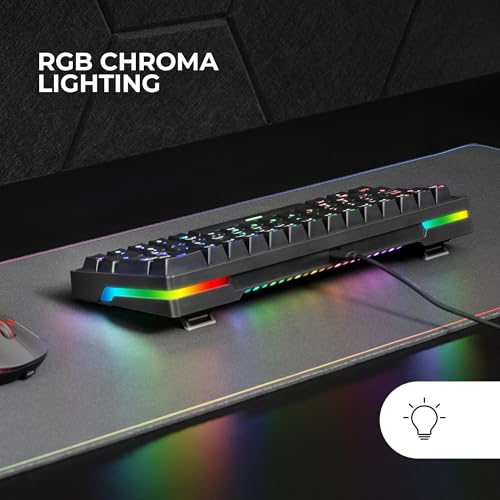 MARSGAMING MKMINIPRO, Tastiera Meccanica Ultra-Compatta 60%, Switch Meccanici Hot-Swappable, RGB Chroma, Tastiera Gaming Antighosting, Multipiattaforma, Interruttore Marrone, Italiano, Nero - Tastiera gaming - Immagine 3