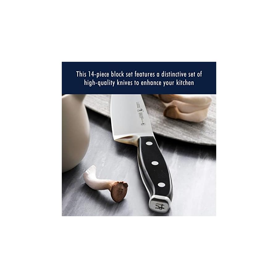 HENCKELS-Forged-Premio-14-pc-Knife-Set-with-Block-Chef-Knife-Paring-Knife-Utility-Knife-Steak-Knife-Set-Black-Stainless-Steel HENCKELS Forged Premio 14-pc Knife Set with Block, Chef Knife, Paring Knife, Utility Knife, Steak Knife Set, Black, Stainless Steel