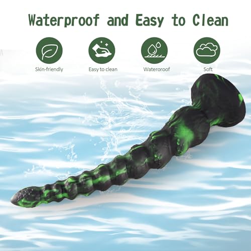 Image of Long Monster Dildo Butt Plug, 13.4IN Fantasy AnalDildo with Strong Suction Cup, Soft Silicone G Spot Dildos for Men Women Couples, Prostate Massager Anal Plug Adult Sex Toy