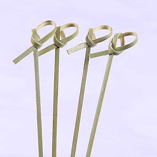 Bessy shop Cocktail skewers,100Pcs Knotted Skewers Bamboo Toothpicks Cocktail Picks Swizzle Sticks Bamboo Skewers party supplies for Cocktail Party Barbeque - Image 4