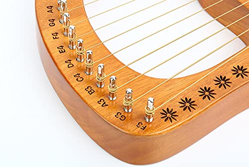 Lierharp, met stemsleutel Hoogwaardig mahonie materiaal Lierharp 16-snarige 16-toons afstembare mahonie klein draagbaar… - Image 4
