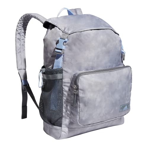 adidas Mochila pequena compacta Saturday Sport Fashion, Lavagem de pedra cinza/azul Dawn, OSFA, Mochila Saturday Sport Fashion compacta tamanho pequeno