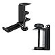 KD Essentials Kopfhörer Halterung & Headset Haken für mehr Ordnung auf dem Schreibtisch und im Büro, Gaming Headset Halter – werkzeugfreie Montage an der Tischkante (hochfestes Aluminium, Silber)