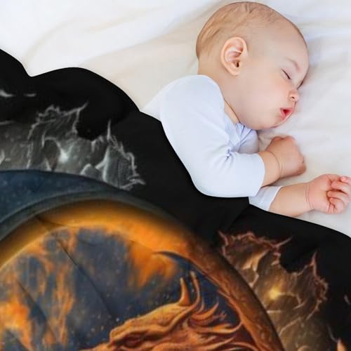 Manta de franela de dragón extrasuave que elimina el frío en tu cama y sofá 4
