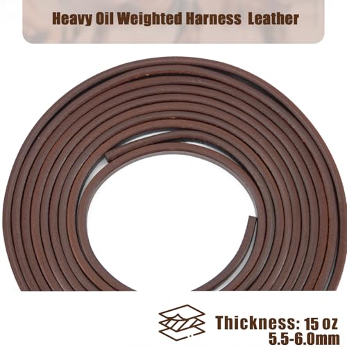 Jeereal Extra Heavy Harness Split Reins, Heavy Oil Weighted,Broken in,1/2" Width Supple Working Tack Western Horse Leather Reins - Image 3