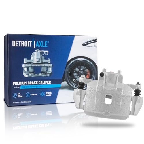 Image of Detroit Axle - 3.0L Front Left Brake Caliper for 2005 Chrysler Sebring | Dodge Stratus [Coupe] Disc Brake Caliper with Bracket Replacement Brake Caliper Assembly