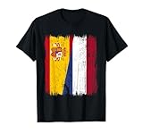 España Holanda Media Bandera Patrimonio Holandés Español Camiseta