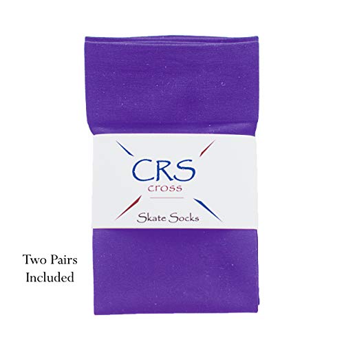 image for CRS Cross Figure Skating Socks (2 Pair) Knee High Tights for Ice Skate
