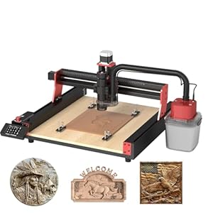 Twotrees TTC450 Pro CNC freesmachine, met M1 stofafzuiging, upgradebare CNC-houtfrees, metalen freesmachine, schakelbare lasergraveermachine, graveermachine voor het graveren van hout, acryl, MDF, PCB