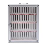 48 Slot Phone Locker, Cell Phone Lock Box with 2 Key and Handle, Aluminum Cell Phone Lockers Phone Holder for Classroom Employees Office Exam