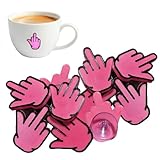 Middle Finger Suction Cup Funny Sticker Decoration Prank Gift, Suction Cup Middle Finger Decal for All Smooth Surfaces for Car Windows Screen Mirrors Glass Home Novelty Decor (5pcs Pink)