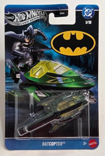 Image of Hot Wheels Toy Car, Batman-Themed 1:64 Scale Batman BATCOPTER Die-Cast Vehicle, Popular Hero or Villain Casting from The Global Franchise (Styles May Vary)