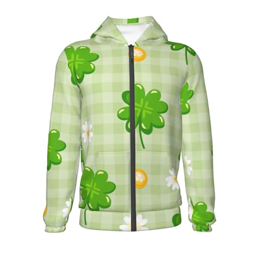 St Patrick's Day11 Kid Hoodies Boys Zip Up Sweatshirts Girls Pullover with Pocket2