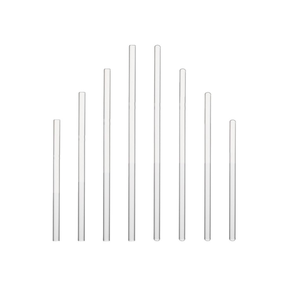 Agitador de vidrio de 10 Uds for barra guía de líquido de filtro, varilla agitadora de vidrio de 4-10mm de diámetro, varilla agitadora de laboratorio transparente(10x400mm)
