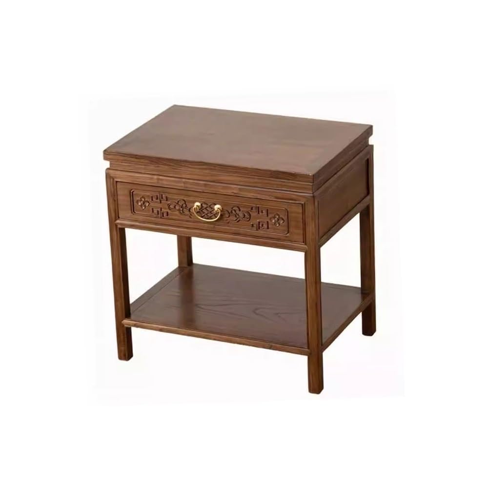 birene Vase Stand Dwarf with Drawers Plant Rack, Wood Bonsai Shelf for Indoor Living Room Balcony