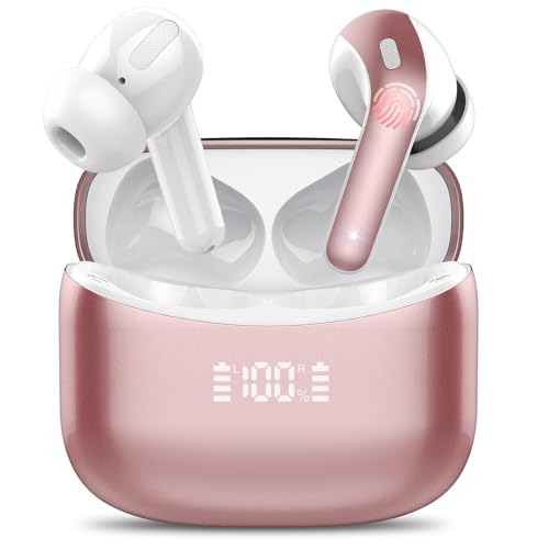 Auriculares Inalámbricos, Auriculares Bluetooth 5.3, In Ear 4 Mic con Reducción de Ruido ENC, Cascos Inalambricos …