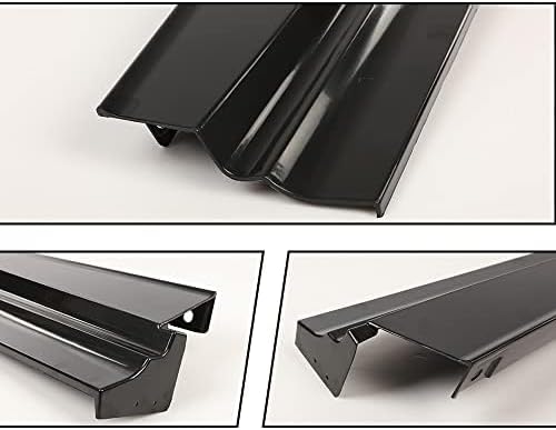 G-PLUS Front & Rear Painted Bumper Fillers 11Pcs ABS Plastic Bumper Fillers Vehicle Set Compatible With 1979-1985 Cadillac Eldorado, Black