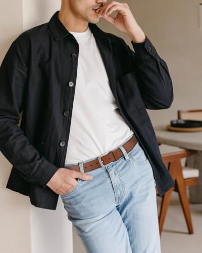 Image of CHAOREN Mens Belts Leather - 35mm Genuine Leather Belt for Jeans - Men Gift for Casual Dress