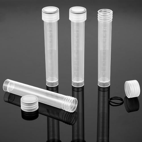 10PCS 10ml Clear Plastic Test Tubes with Caps, Sample Frozened Test Tubes Vials Seal Cap Container for Laboratory School Scientific Experiments, Liquid Storage - Image 5
