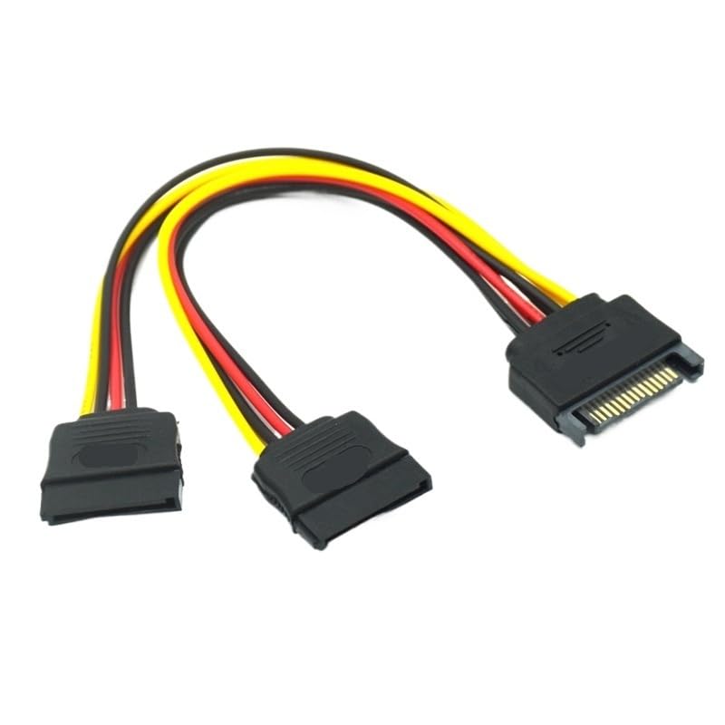 Cable HDD Splitter SATA II Poder 15Pin Macho a SATA 2 Hembra 20 cm miniatura 2