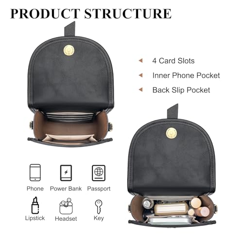 Peacocktion Trendy Small Crossbody Bags for Women, Leather Cell Phone Purse Travel Cross Body Purses with Card Slot2