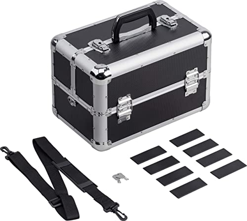 Meister Mehrzweckkoffer 355 x 240 x 225 mm - Viel Stauraum - Einteilbare Kleinteilfächer - Abschließbar - Inklusive 2 Schlüssel und Tragegurt, Kosmetikkoffer, Scherenkoffer, 9095040