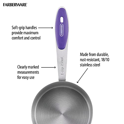 Tasses à mesurer Farberware en acier inoxydable durable de haute qualité - 6