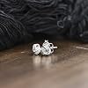 Sterling Silver Love Knot Stud Earrings