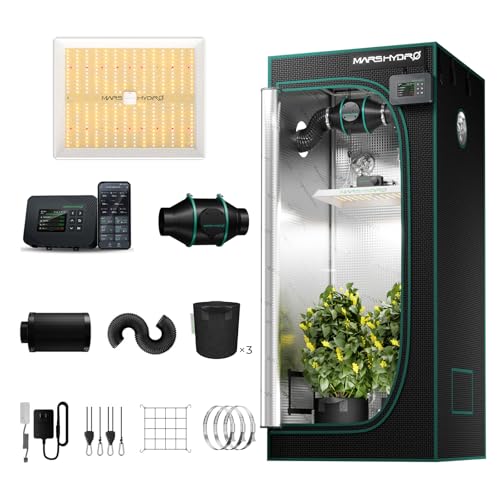 MARS HYDRO 3x3 Grow Tent Kit with WiFi-Integrated Controller...