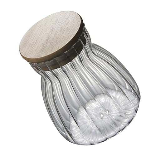 Cabilock Poder Plato De Dulces Con Tapa Tarros De Especias Con Etiqueta Tarro De Galletas Contenedores De Comida Tazas De Tarro De Albañil Tarro De Fermentación Té Envase Vidrio Transparent