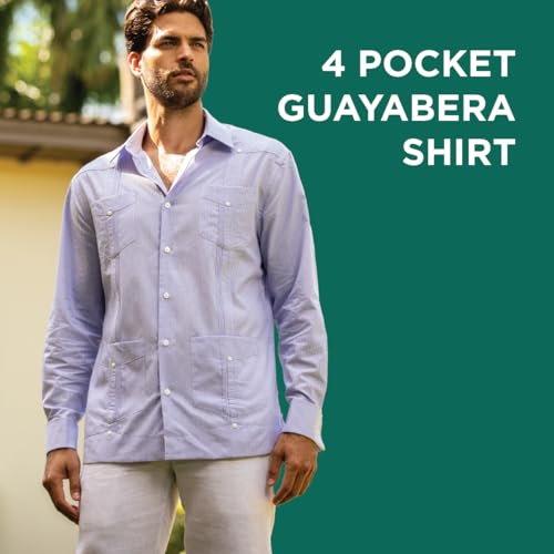 Image of Cubavera Men's Long-Sleeve 100% Linen Guayabera