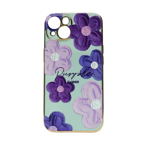 Image of Peeperly Back Cover Case for iPhone 14 Plus Soft TPU, Shockproof Protective Durable Botanical Painting Floral Petals Case for Girls & Women(Green)