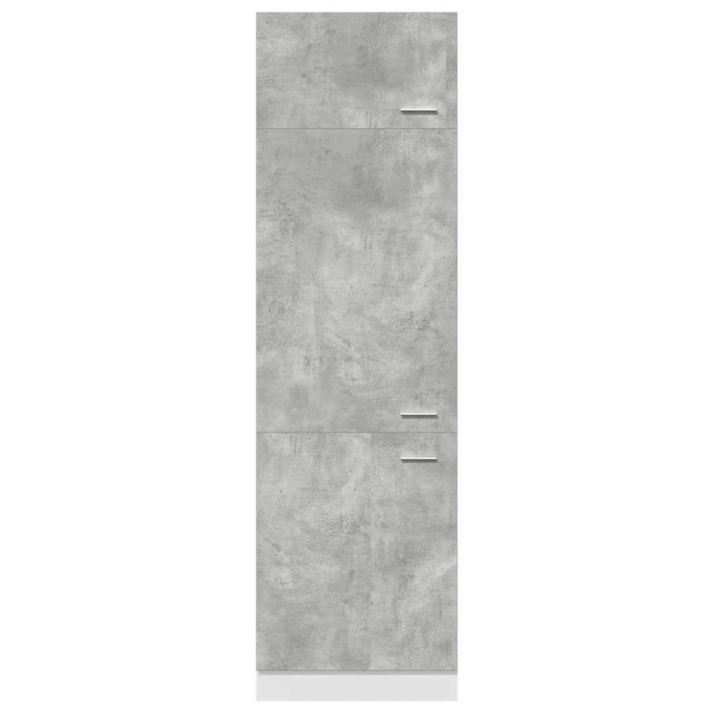 Genérico Armario frigorífico Lyon de, Gris hormigón, 60 x 57 x 207 cm, Madera contrachapada,Mobiliario,Armarios y Almacenamiento,Armarios de Cocina,856124