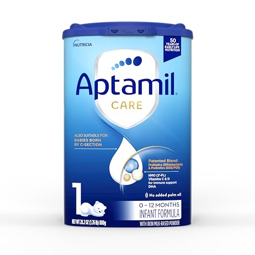 Image of Aptamil Care Stage 1, Milk Based Powder Infant Formula, Also for C-Section Born Babies, with DHA & ARA, Omega 3 & 6, Prebiotics, Contains No Palm Oil, 28.2 Ounces