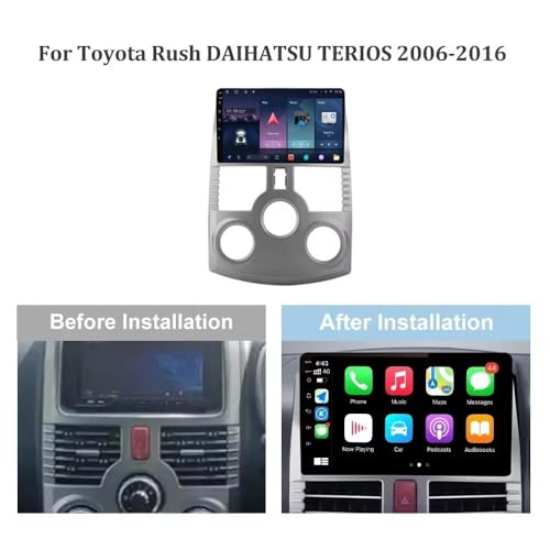 Navegador GPS 2 DIN para Toyota Rush, ideal para viajar conectado con música y mapas 2