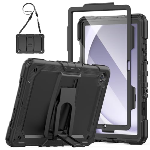 SEYMAC Coque pour Samsung Galaxy Tab A11+ Plus/A9 Plus 11 Pouces 2025/2023, Étui Antichoc Tab A11+ Plus avec Protecteur d'écran/Support Pliable/Bandoulière...