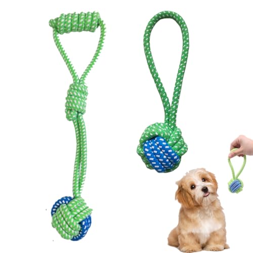 2 pezzi di palline giocattolo per cani, interattive e resistenti ai morsi la dentizione cani indistruttibili.
