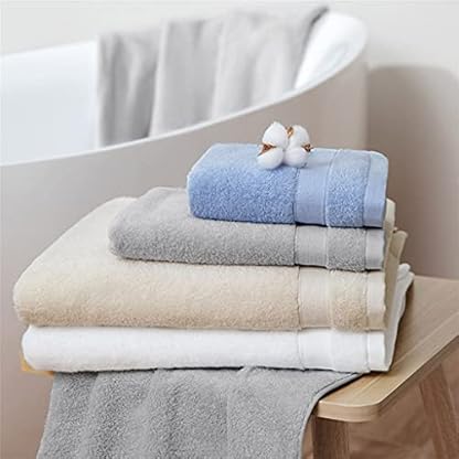 Gesichtshandtuch, Handtuch, Badetuch, 3-teiliges Set, für Damen und Herren, zum Baden, reine Baumwolle, weich und saugfähig (Farbe: C, Größe: wie abgebildet) (A wie abgebildet) – Bild 5