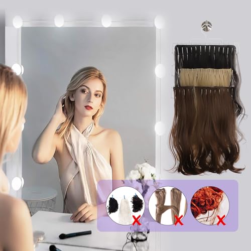 Sunoble Suporte de extensão de cabelo com 3 suportes de cabelo removíveis para trança de trama extra