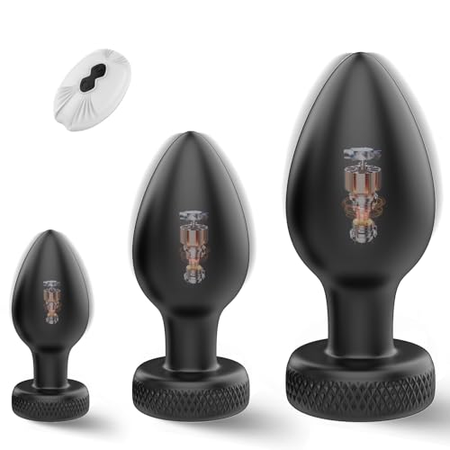 Anal Plug Vibrator Sex Toy 3PCS Butt Plugs Anal Toys with Enlarged Base Training Kit with Remote Control 10 Vibration for Beginners Advanced Anal Sex Toys for Men Women Couples