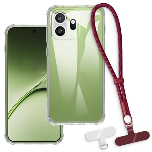 OAGELIM 2-in-1�ی�P�[�X�ƃ��X�g�X�g���b�v OnePlus 15T 5G �Ƃ̌݊������� ���O���\�ȃ��j���[�h�t���d�b�J�o�[�A����~�ߕ����h�~�O���b�v�n���h�� (�N���A + ���b�h)