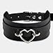 Goth Choker Necklace for Women, Heart-Ring Black Choker Collar for Women, Leather Necklace Gothic Jewelry Necklaces Punk Accessories, Fashion Rave Body Chain Belt Halloween Cosplay Costume Gifts
