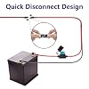 16AWG 2FT Charger Cable, SAE to O Ring Terminal Quick Disconnect Harness, 2 Pin SAE Connectors Extension Cables Cord with 10& 15A Fuse for Car, Motorcycle, Solar Panel